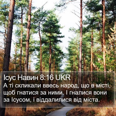 Ісус Навин 8:16 UKR Bible Verse Image
