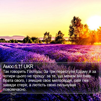 Амос 1:11 UKR Bible Verse Image