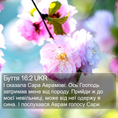 Буття 16:2 UKR Bible Verse Image