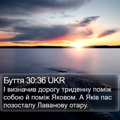 Буття 30:36 UKR Bible Verse Image