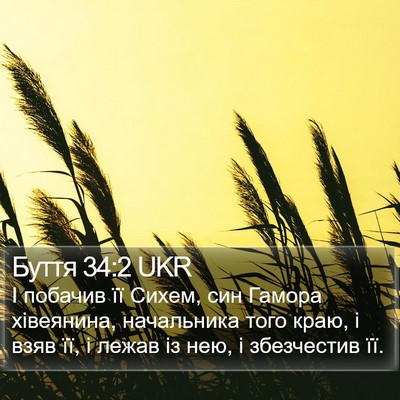 Буття 34:2 UKR Bible Verse Image
