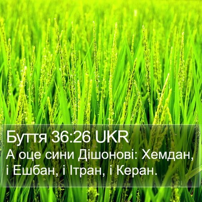 Буття 36:26 UKR Bible Verse Image