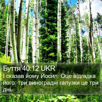 Буття 40:12 UKR Bible Verse Image