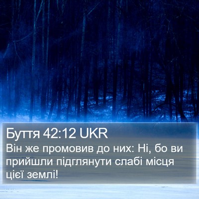 Буття 42:12 UKR Bible Verse Image