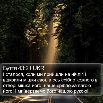 Буття 43:21 UKR Bible Verse Image