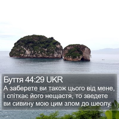 Буття 44:29 UKR Bible Verse Image