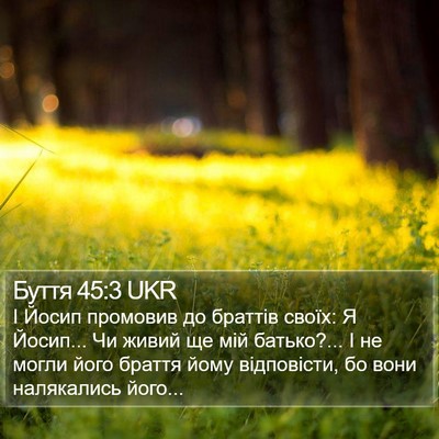 Буття 45:3 UKR Bible Verse Image