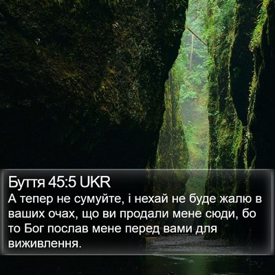 Буття 45:5 UKR Bible Verse Image