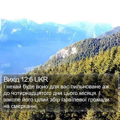 Вихід 12:6 UKR Bible Verse Image