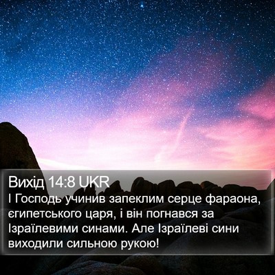 Вихід 14:8 UKR Bible Verse Image