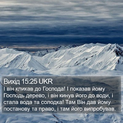 Вихід 15:25 UKR Bible Verse Image