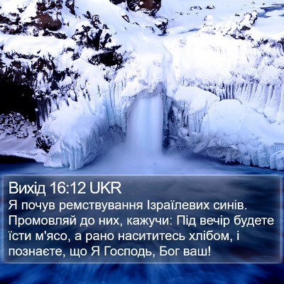 Вихід 16:12 UKR Bible Verse Image