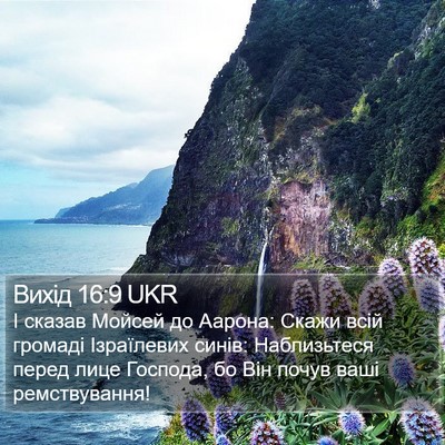 Вихід 16:9 UKR Bible Verse Image