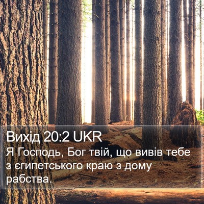 Вихід 20:2 UKR Bible Verse Image
