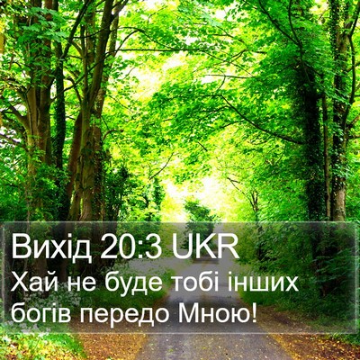 Вихід 20:3 UKR Bible Verse Image