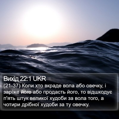 Вихід 22:1 UKR Bible Verse Image