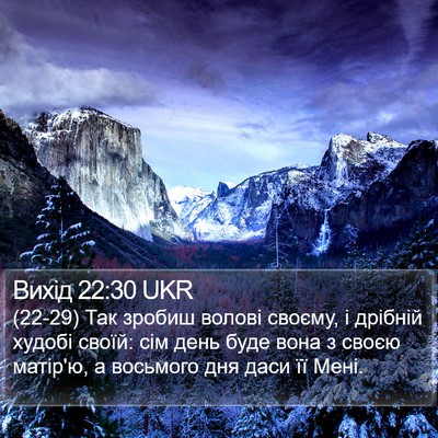 Вихід 22:30 UKR Bible Verse Image