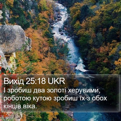 Вихід 25:18 UKR Bible Verse Image