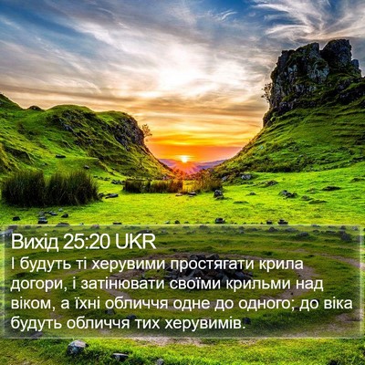 Вихід 25:20 UKR Bible Verse Image