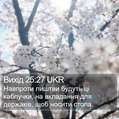 Вихід 25:27 UKR Bible Verse Image