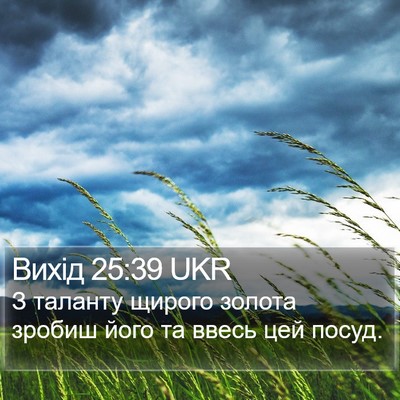 Вихід 25:39 UKR Bible Verse Image