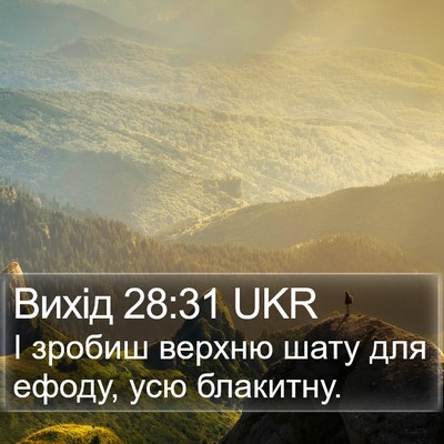 Вихід 28:31 UKR Bible Verse Image