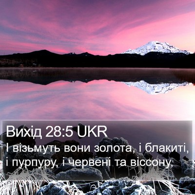 Вихід 28:5 UKR Bible Verse Image