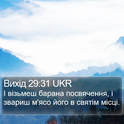 Вихід 29:31 UKR Bible Verse Image
