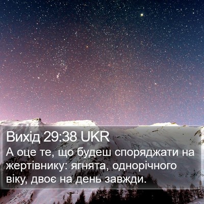 Вихід 29:38 UKR Bible Verse Image