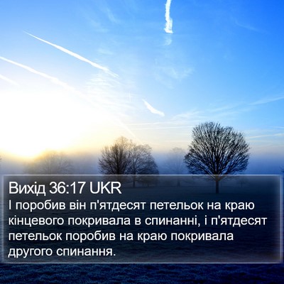 Вихід 36:17 UKR Bible Verse Image