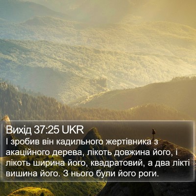 Вихід 37:25 UKR Bible Verse Image