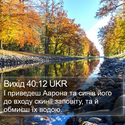 Вихід 40:12 UKR Bible Verse Image