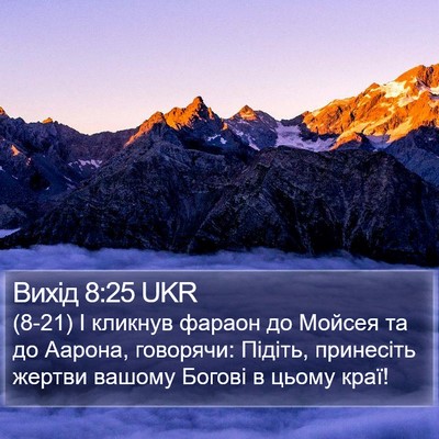 Вихід 8:25 UKR Bible Verse Image