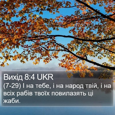 Вихід 8:4 UKR Bible Verse Image