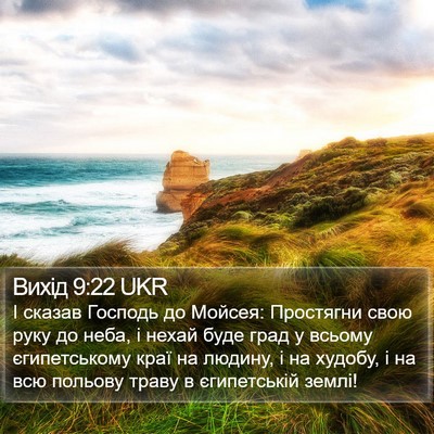 Вихід 9:22 UKR Bible Verse Image