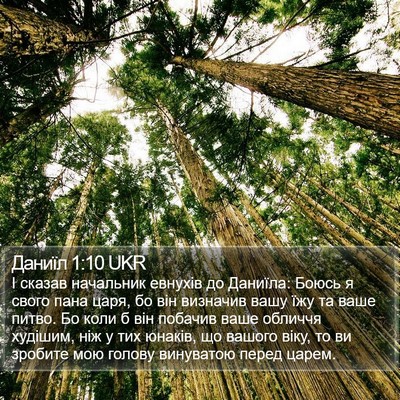 Даниїл 1:10 UKR Bible Verse Image