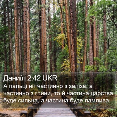 Даниїл 2:42 UKR Bible Verse Image