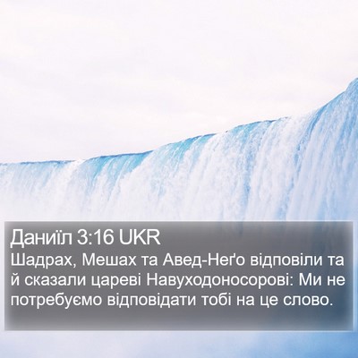 Даниїл 3:16 UKR Bible Verse Image