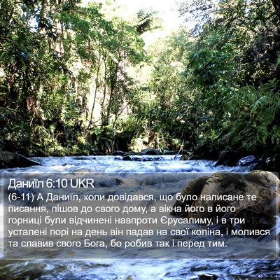 Даниїл 6:10 UKR Bible Verse Image