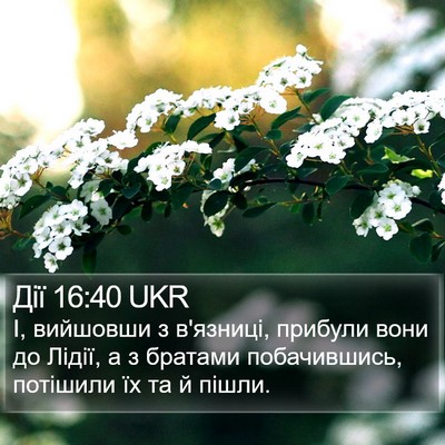 Дії 16:40 UKR Bible Verse Image