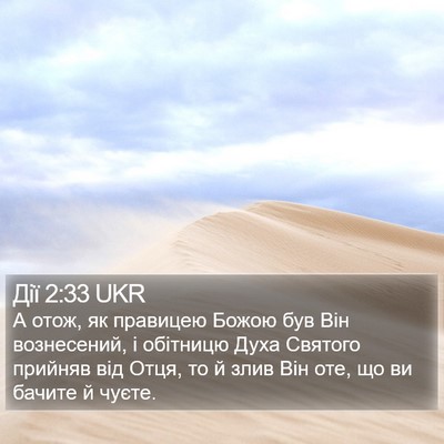 Дії 2:33 UKR Bible Verse Image