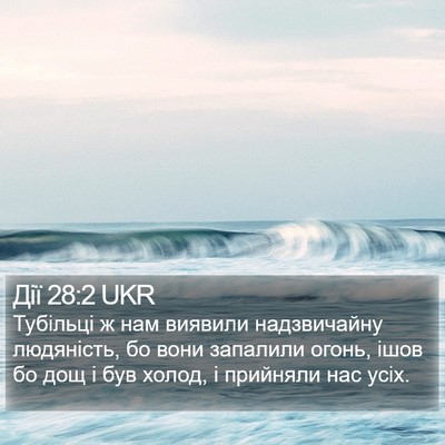 Дії 28:2 UKR Bible Verse Image