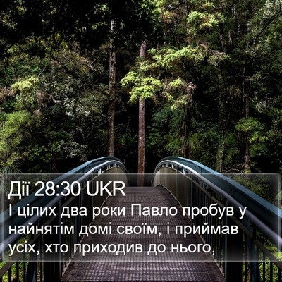 Дії 28:30 UKR Bible Verse Image