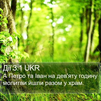 Дії 3:1 UKR Bible Verse Image