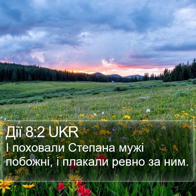 Дії 8:2 UKR Bible Verse Image