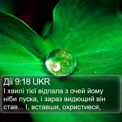 Дії 9:18 UKR Bible Verse Image