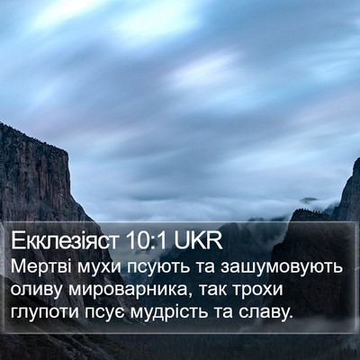 Екклезіяст 10:1 UKR Bible Verse Image
