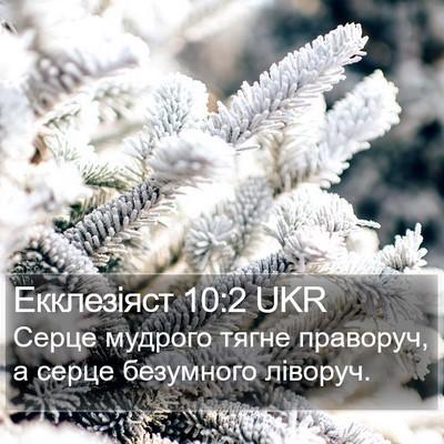 Екклезіяст 10:2 UKR Bible Verse Image
