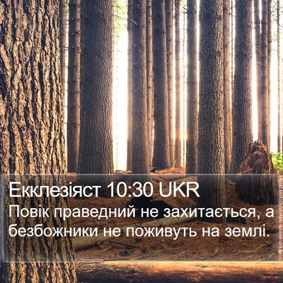 Екклезіяст 10:30 UKR Bible Verse Image