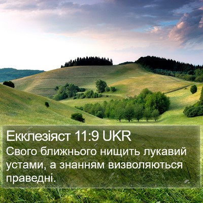 Екклезіяст 11:9 UKR Bible Verse Image